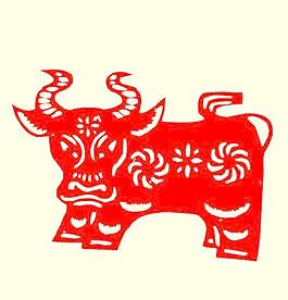 2009新春金牛剪紙矢量圖23