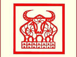 2009新春金牛剪紙矢量圖19