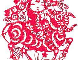 2009新春金牛剪紙矢量圖09