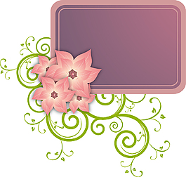 小花藤蔓寫字板