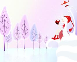 暖色雪