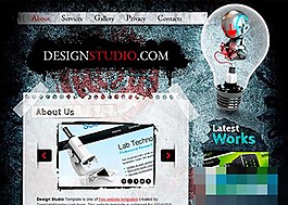 黑色個性創意設計師作品展示html5模板