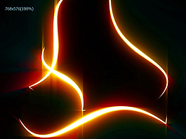 黃色光帶變幻高清視頻素材