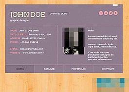 簡單的個人web在線簡歷模板下載