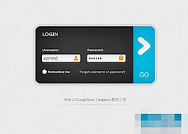 Web 2.0 Login后臺登陸html模板