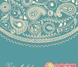 歐式復(fù)古花紋背景矢量素材
