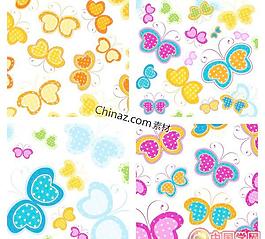 可愛蝴蝶插畫矢量圖