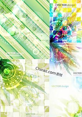 酷炫幻彩背景矢量圖下載