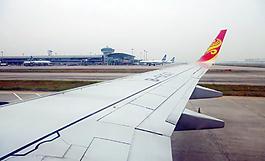 航空客機著陸景觀圖片