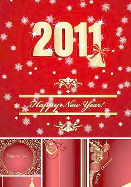 2011新年圣誕矢量圖下載