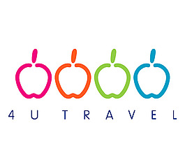 4U_Travel logo設計欣賞 4U_Travel旅行社標志下載標志設計欣賞