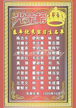 光榮榜之十月榜