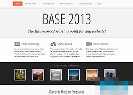 白色纯净简洁的瀑布流布局html5模板
