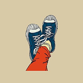 非矢量 插画 生活元素 鞋 裤子 免费素材
