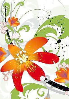韓國時尚花紋背景矢量素材004