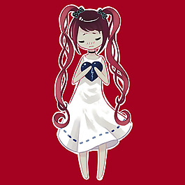 位圖 插畫(huà) 人物 女孩 幾何 免費(fèi)素材