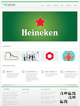 描邊HTML5網頁模板