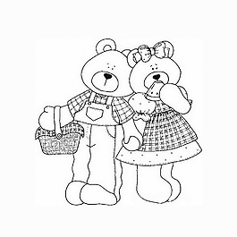 位图 绣花 生活元素 玩偶 熊 免费素材