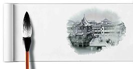 中國風(fēng)毛筆
