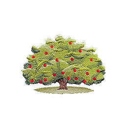 位圖 繡花 植物 樹 水果 免費(fèi)素材