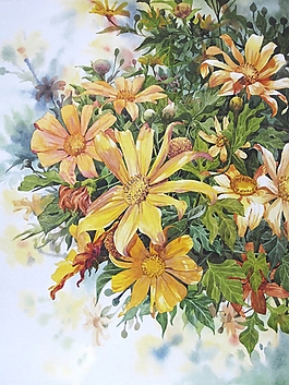 位圖 寫意花卉 植物 花朵 免費素材