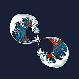 印花矢量圖 卡通 生活元素 海浪 藝術(shù) 免費(fèi)素材