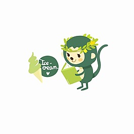 印花矢量圖 卡通 動(dòng)物 猴子 文字 免費(fèi)素材