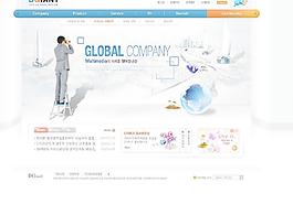 商務(wù)科技企業(yè)網(wǎng)站模板PSD分層（無網(wǎng)頁源碼）圖片