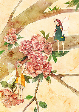 位圖 插畫 人物 女孩 藝術(shù)效果 免費(fèi)素材