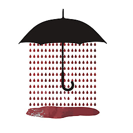 印花矢量圖 生活元素 雨傘 雨滴 水 免費(fèi)素材