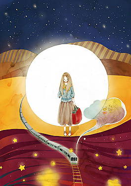 位圖 插畫 場(chǎng)景畫 人物 女人 免費(fèi)素材
