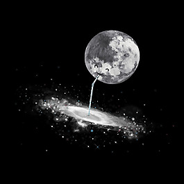 印花矢量圖 星球 生活元素 吸管 星空 免費(fèi)素材