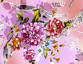 位圖 寫意花卉 植物 花朵 免費素材