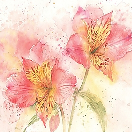 位圖 寫意花卉 植物 花朵 免費素材