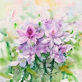 位圖 寫意花卉 植物 花朵 免費素材