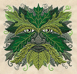 位圖 繡花 人物 男人頭 植物 免費素材