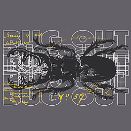 印花矢量圖 卡通 動(dòng)物 昆蟲 甲殼蟲 免費(fèi)素材