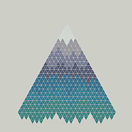 印花矢量图 生活元素 山 几何 三角形 免费素材