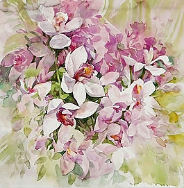位圖 寫意花卉 植物 花朵 免費素材