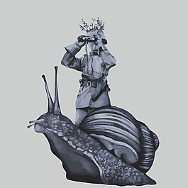 印花矢量圖 藝術(shù)效果 水彩 動物 蝸牛 免費素材