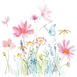 位圖 寫意花卉 植物 花朵 免費素材