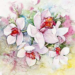 位圖 寫意花卉 植物 花朵 免費素材