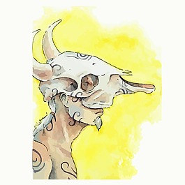 印花矢量圖 藝術(shù)效果 水彩 人物 男人 免費(fèi)素材