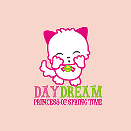 印花矢量圖 卡通 動物 貓 文字 免費素材