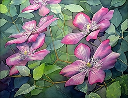 位圖 寫意花卉 植物 花朵 免費素材