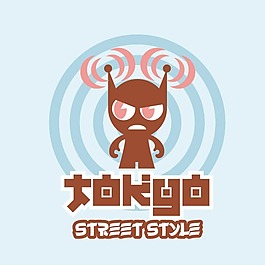 印花矢量圖 卡通 人物 外星人 幾何 免費素材