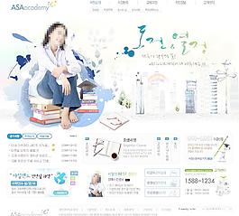 學(xué)校教育網(wǎng)頁(yè)模板PSD分層（無(wú)網(wǎng)頁(yè)源碼）圖片