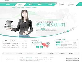 電腦數碼企業(yè)網站模板PSD分層（無網頁源碼）圖片