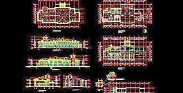 二層帶閣樓層公建會所建筑施工圖