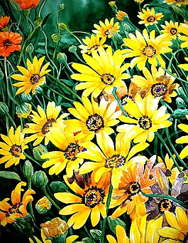 位圖 寫意花卉 植物 花朵 免費素材